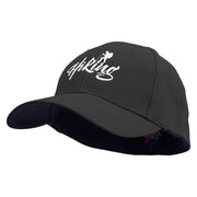 Hiking Man Typography Embroidered Low Profile Washed Flex Cap