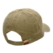 Mt Fuji Embroidered Washed Cotton Brass Buckle Cap