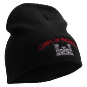 US Army Corps of Engineers Embroidered 8 Inch Knitted Short Beanie
