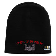 US Army Corps of Engineers Embroidered 8 Inch Knitted Short Beanie