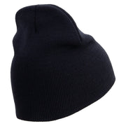 Licensed US Army Corps of Engineers Embroidered 8 Inch Knitted Short Beanie - Navy OSFM