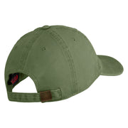 Twenty Second Air Force Veteran Embroidered Washed Solid Pigment Dyed Cotton Twill Brass Buckle Cap - Olive OSFM