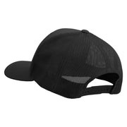 Licensed US Navy Retired Embroidered Retro Trucker Cap - Black OSFM