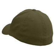 Hiking Man Typography Embroidered Low Profile Washed Flex Cap - Dk-Olive OSFM