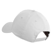 No Cap Embroidered 6 Panel Low Profile Structured Baseball Cap - White OSFM