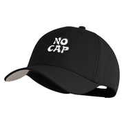 No Cap Embroidered 6 Panel Low Profile Structured Baseball Cap - Black OSFM