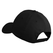 No Cap Embroidered 6 Panel Low Profile Structured Baseball Cap - Black OSFM