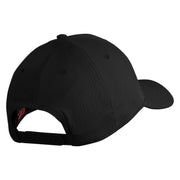 No Cap Embroidered 6 Panel Low Profile Structured Baseball Cap - Black OSFM