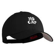 No Cap Embroidered 6 Panel Low Profile Structured Baseball Cap - Black OSFM