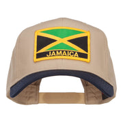 Jamaica Flag Two Tone Pro Style Patched Cap