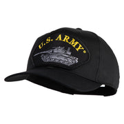 U.S. Army Tank Patched Solid Cotton Twill Pro Style Cap - Black OSFM
