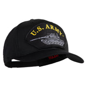 U.S. Army Tank Patched Solid Cotton Twill Pro Style Cap - Black OSFM
