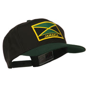 Jamaica Flag Two Tone Pro Style Patched Cap