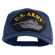 U.S. Army Tank Patched Solid Cotton Twill Pro Style Cap - Navy OSFM