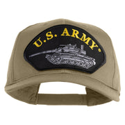 U.S. Army Tank Patched Solid Cotton Twill Pro Style Cap - Khaki OSFM