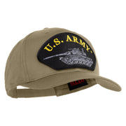 U.S. Army Tank Patched Solid Cotton Twill Pro Style Cap - Khaki OSFM