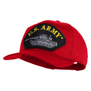U.S. Army Tank Patched Solid Cotton Twill Pro Style Cap - Red OSFM