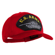 U.S. Army Tank Patched Solid Cotton Twill Pro Style Cap - Red OSFM