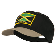 Jamaica Flag Two Tone Pro Style Patched Cap