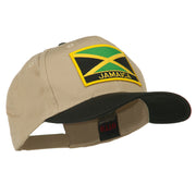 Jamaica Flag Two Tone Pro Style Patched Cap