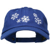 Snowflakes Embroidered Unstructured Washed Cap