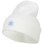 Snowflake Embroidered Long Beanie