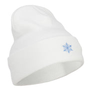 Snowflake Embroidered Long Beanie