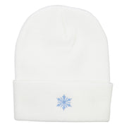 Snowflake Embroidered Long Beanie