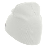 Licensed US Army Aviation Embroidered 8 Inch Knitted Short Beanie - White OSFM