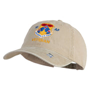 Eighteenth Air Force Veteran Embroidered Washed Solid Pigment Dyed Cotton Twill Brass Buckle Cap - Khaki OSFM