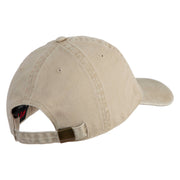 Eighteenth Air Force Veteran Embroidered Washed Solid Pigment Dyed Cotton Twill Brass Buckle Cap - Khaki OSFM