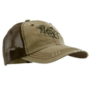 Fish Duck Deer Embroidered Low Profile Special Cotton Mesh Cap