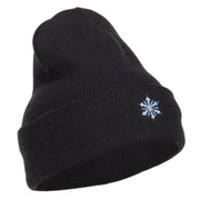 Snowflake Embroidered Long Beanie