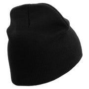 Licensed US Army Aviation Embroidered 8 Inch Knitted Short Beanie - Black OSFM