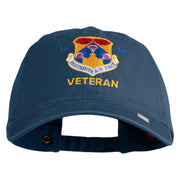 Eighteenth Air Force Veteran Embroidered Washed Solid Pigment Dyed Cotton Twill Brass Buckle Cap - Navy OSFM