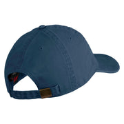 Eighteenth Air Force Veteran Embroidered Washed Solid Pigment Dyed Cotton Twill Brass Buckle Cap - Navy OSFM