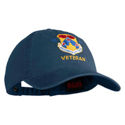 Eighteenth Air Force Veteran Embroidered Washed Solid Pigment Dyed Cotton Twill Brass Buckle Cap - Navy OSFM