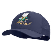 Licensed US Navy Seabees Embroidered Retro Trucker Cap - Navy OSFM