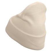 Quest Embroidered 12 Inch Long Knitted Beanie - Birch OSFM