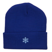 Snowflake Embroidered Long Beanie