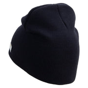 Licensed US Army Aviation Embroidered 8 Inch Knitted Short Beanie - Navy OSFM