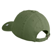 Eighteenth Air Force Veteran Embroidered Washed Solid Pigment Dyed Cotton Twill Brass Buckle Cap - Olive OSFM