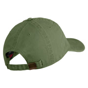 Eighteenth Air Force Veteran Embroidered Washed Solid Pigment Dyed Cotton Twill Brass Buckle Cap - Olive OSFM