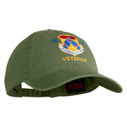 Eighteenth Air Force Veteran Embroidered Washed Solid Pigment Dyed Cotton Twill Brass Buckle Cap - Olive OSFM