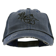 Fish Duck Deer Embroidered Low Profile Special Cotton Mesh Cap