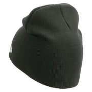 Licensed US Army Aviation Embroidered 8 Inch Knitted Short Beanie - Dk-Grey OSFM