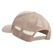 Licensed US Navy Seabees Embroidered Retro Trucker Cap - Khaki OSFM