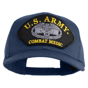 U.S. Army Combat Medic Patched Solid Cotton Twill Pro Style Cap - Navy OSFM