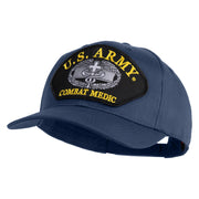 U.S. Army Combat Medic Patched Solid Cotton Twill Pro Style Cap - Navy OSFM