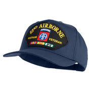82nd Airborne Vietnam Veteran Patched Solid Cotton Twill 5 Panel Prostyle Snap Cap - Navy OSFM